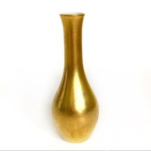 Vintage Pickard Gold Rose Daisy Encrusted Vase 843